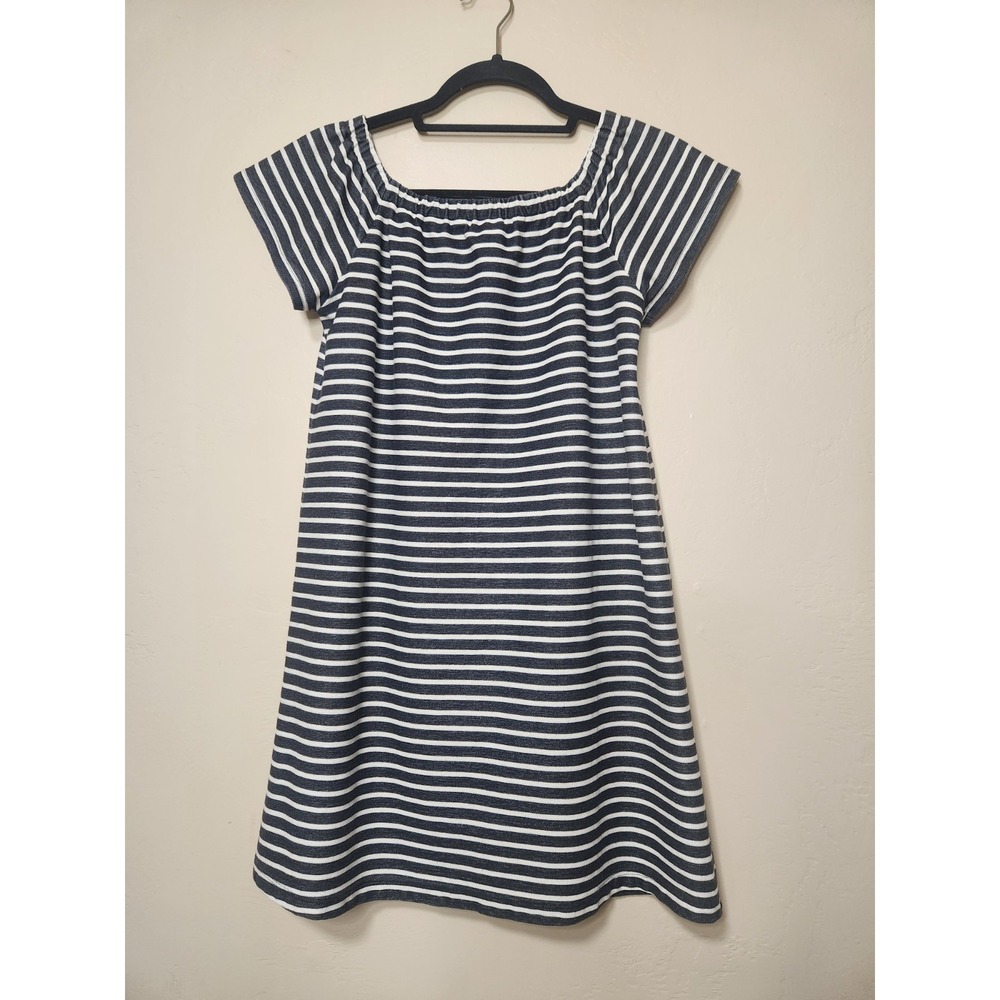 Madewell Melody Striped Off the Shoulder Dress Womens Size Small